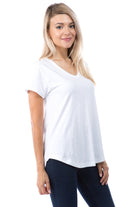 Short Sleeve V-Neck - white | right side