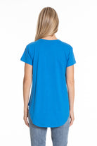 Short Sleeve V-Neck French Blue | back side