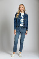 Jean Jacket With Frayed Detail - Indigo