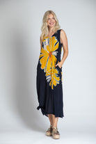 Daisy Print - V-neck Tank Long Dress