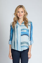 Ocean Stripe - Button-up With Roll-up Sleeve