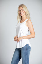 Perfect Fit Tank - White | Left side