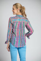  Colorful Waves - Button-up With Roll-up Sleeve