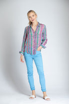  Colorful Waves - Button-up With Roll-up Sleeve