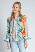 Kaleidoscope Brushwork - Button-up With Roll-up Sleeve