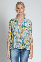  Desert Dyes Watercolor Print - V-neck With Tassel