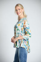  Desert Dyes Watercolor Print - V-neck With Tassel