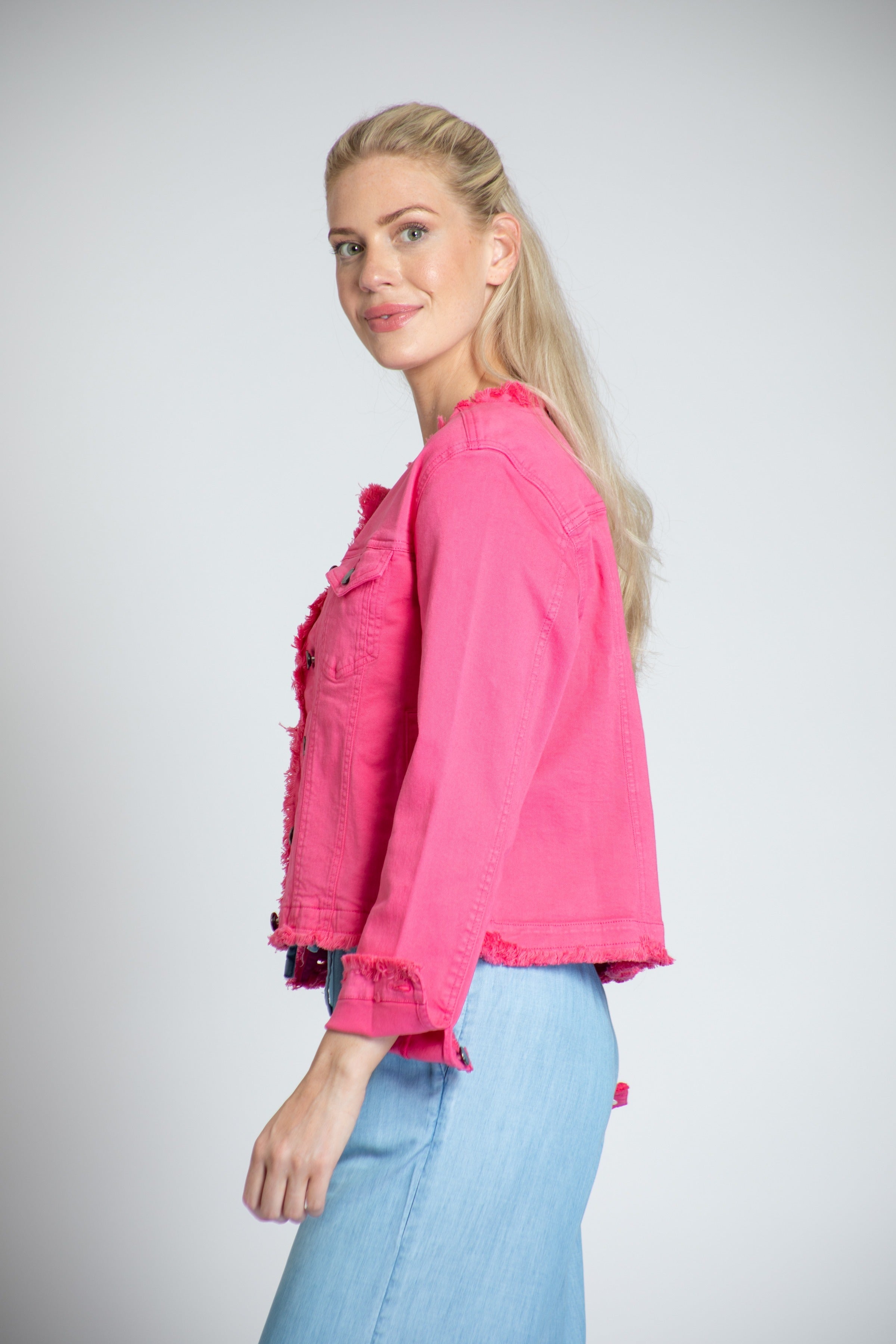 Rhinestone Rodeo Pink Denim Jacket | Sassy Shortcake