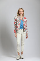 Vintage Jacobean Floral Printed Denim Jacket | full