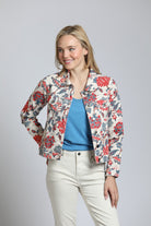 Vintage Jacobean Floral Printed Denim Jacket