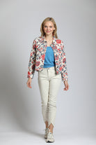 Vintage Jacobean Floral Printed Denim Jacket | full