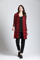 Single Breasted Plush Houndstooth Cozy Coat