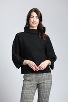 Funnel Neck Sweater With Patch Pocket | front side