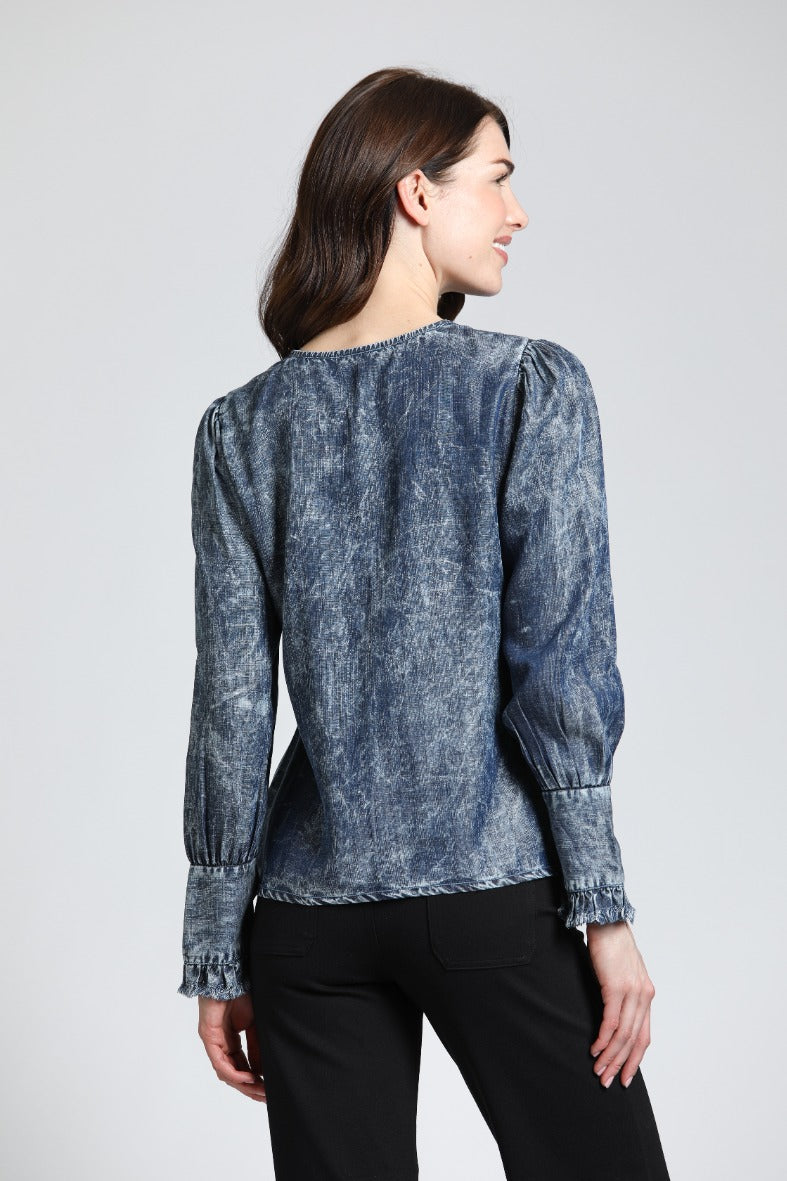 Moon Wash Puff Sleeve Top | back side