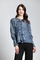 Moon Wash Puff Sleeve Top | front side