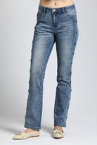 Studded Flare Leg Jeans | front side