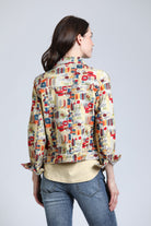 Blurred Lines Printed Denim Jacket | Back side