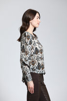 Timeless Ikat Print - Pullover With Smocked Cuff | right side