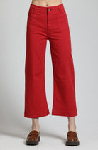 Dropped Wide Leg Pant With Patch Pockets | front side