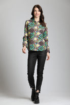 Diamonds In The Sky Print - Classic Button up Shirt | front side