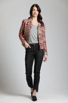 RAINBOW SQUIGGLE - Printed Denim Jacket | front side