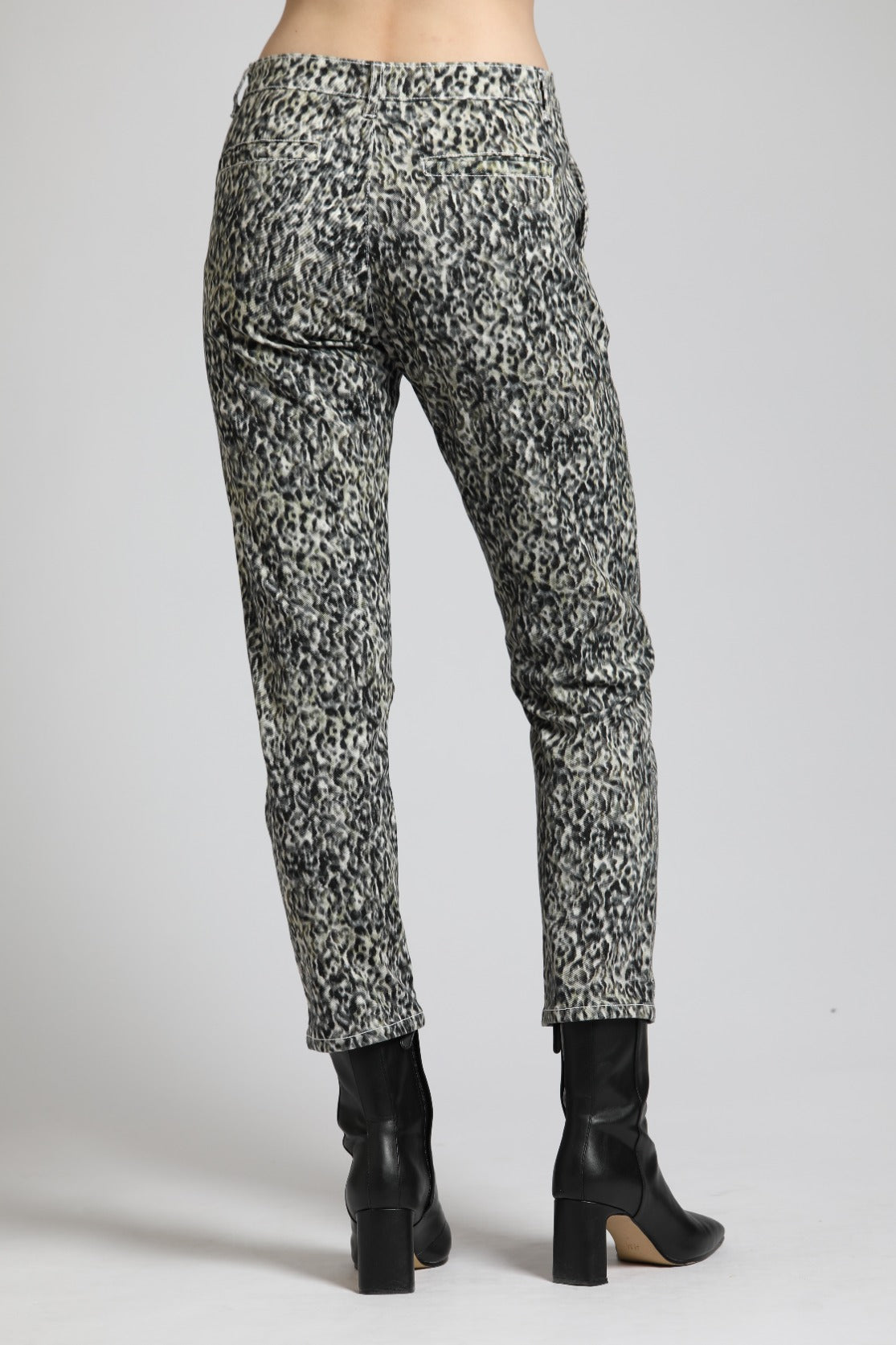 Scribble Abstract Printed Trouser | back side