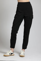  Black Ponte Pull-On Cargo Pant | front side