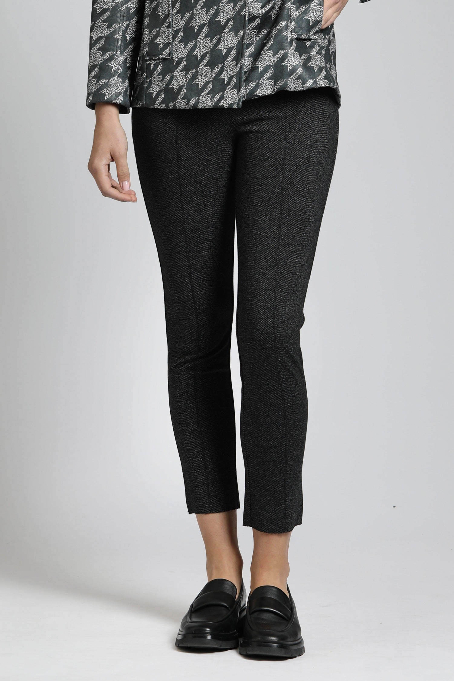 Salt & Pepper Twill Pull-On Trouser Legging | front side