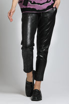 Extured Vegan Leather Jogger inspired trouser | front side