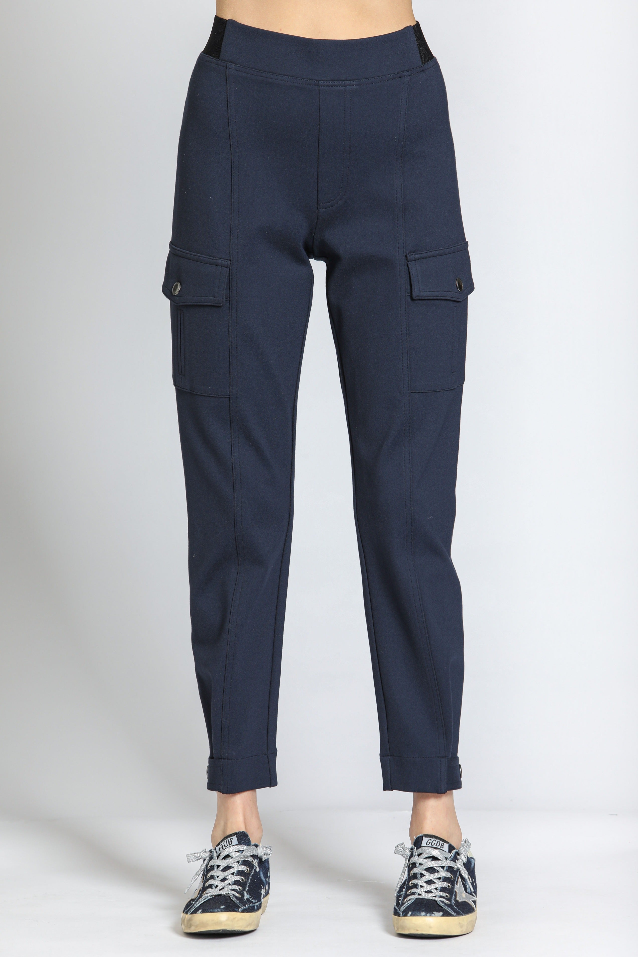 Ponte Pull-On Cargo Pant | front side