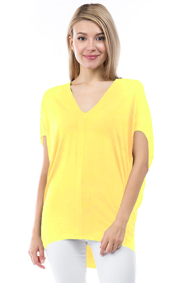 Short sleeved yellow store tunic