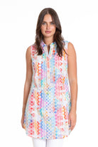 Sleeveless Half Button-up Dress Front APNY